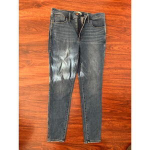 Women's Madewell Blue 10" High-Rise Skinny Jeans Size 30